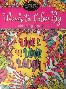 1 Timeless Creations Words To Color By Live, Love And Laugh 12'' X 12''
