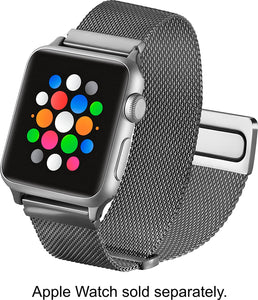 Platinum Magnetic Stainless Steel Mesh Band for Apple Watch (PT-AWB38SMB) Silver - 38MM - New