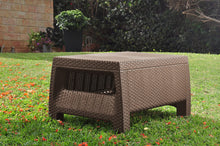 Load image into Gallery viewer, Keter Corfu 4 Piece Set All Weather Outdoor Patio Garden Furniture w/Cushions, Charcoal