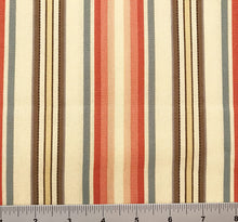 Load image into Gallery viewer, 1 Yard - Striped Cocoa &amp; Cream Cotton Duck Fabric (Great for Upholstery, Valances, Draperies, Craft Projects, Throw Pillows &amp; More) 1 Yard x 44&quot;
