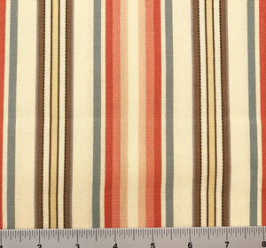 1 Yard - Striped Cocoa & Cream Cotton Duck Fabric (Great for Upholstery, Valances, Draperies, Craft Projects, Throw Pillows & More) 1 Yard x 44"