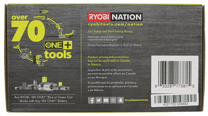 Ryobi P738 18V One+ Lithium Ion 18V One+ High Volume Power Inflator/Deflator for Mattresses and Recreational Inflatables