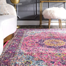 Load image into Gallery viewer, nuLOOM Vintage Persian Verona Area Rug, 6&#39; 7&quot; x 9&#39;, Pink