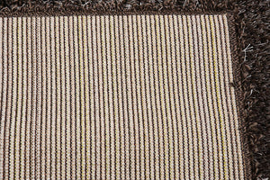 Unique Loom Luxe Solo Collection Plush Modern Pinecone Brown Area Rug (8' x 11')