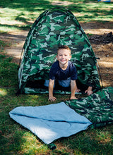 Load image into Gallery viewer, Pacific Play Tents 23335 Kids Green Camo Dome Tent Set with Sleeping Bag and Chair