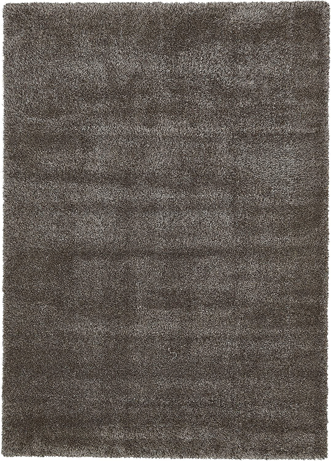 Unique Loom Luxe Solo Collection Plush Modern Pinecone Brown Area Rug (8' x 11')