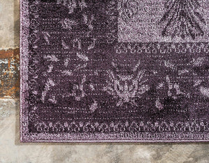 Unique Loom La Jolla Collection Tone-on-Tone Traditional Purple Area Rug (7' 0 x 10' 0)
